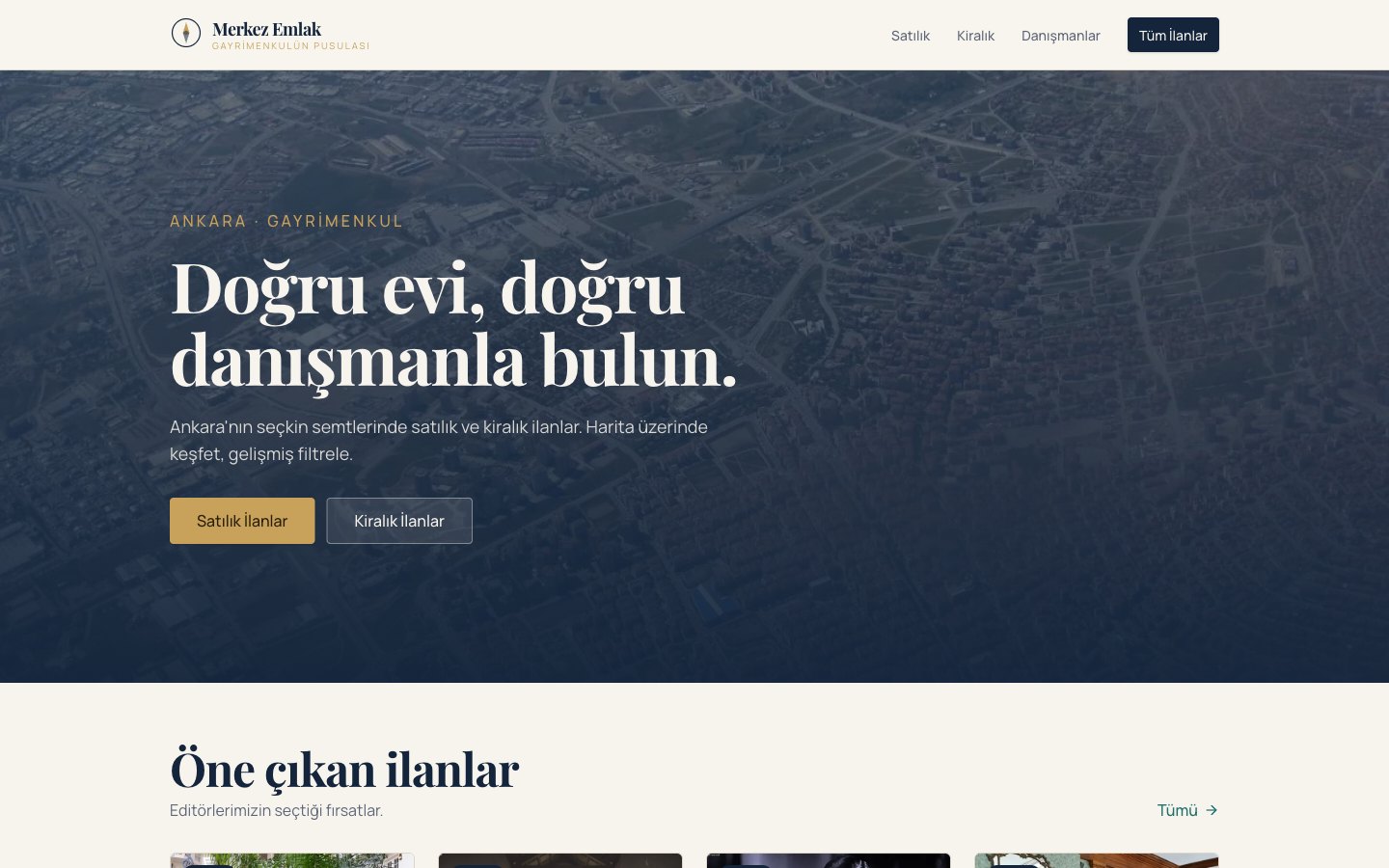 Merkez Emlak — İlan Platformu — canlı önizleme